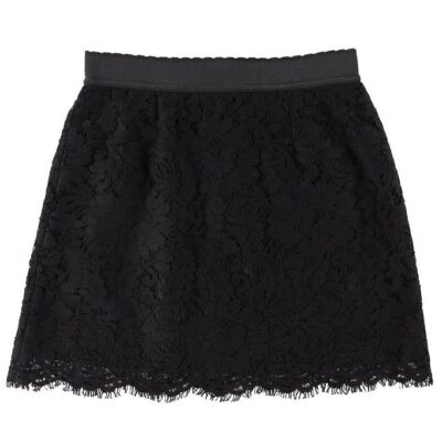 Dolce & Gabbana Nederdel - Sort m. Blonder