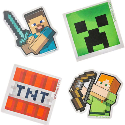 Minecraft Viskelædere - 4 stk.