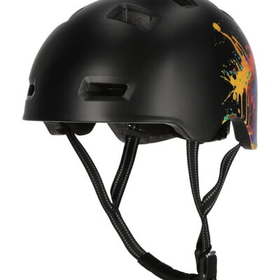 Crazy Safety Cykelhjelm - Rampage Splash - Orange/ Black/ Yellow