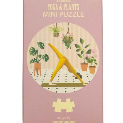 Vissevasse Puslespil - Mini - 11x11 cm - Yoga & Plants