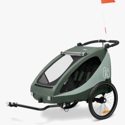 Hauck Dryk Duo Plus Cykelanhænger, Dark Green