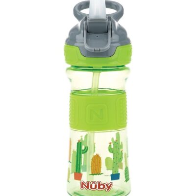Nuby Drikkedunk m. Sugerør - 360ml - Grøn