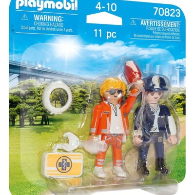 Playmobil DuoPack - Akutlæge Og Politibetjent - 70823 - 11 Dele