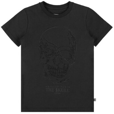 Philipp Plein T-Shirt - Stones Skull - Sort m. Similisten
