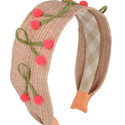 Meri Meri Hårbøjle - Raffia Headband Cherries