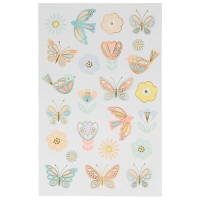Meri Meri Tatoveringer - Birds & Butterflies Tattoo Sheet