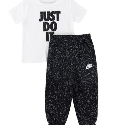 Nike Sæt - T-shirt/Sweatpants - Sort/Hvid