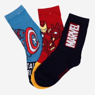 Marvel Avengers Strømper 3-pak, Multifarvet, 31-34