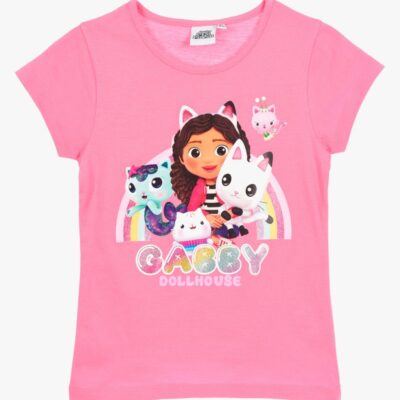 Gabbys Dukkehus T-shirt, Pink, 116-122