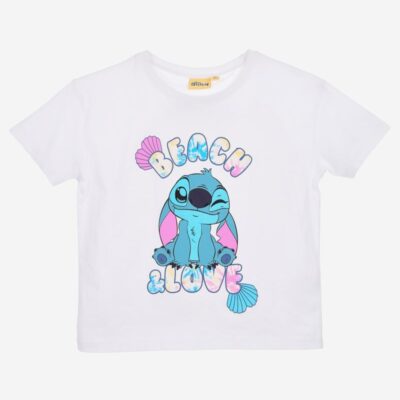 Disney Stitch T-shirt, Hvid, 128-134