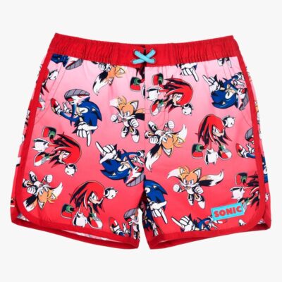Sonic Modern Badeshorts, Rød, 110-116