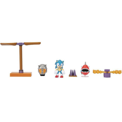 Sonic Legesæt - Diorama Set - Flying Battery Zone - 6 Dele