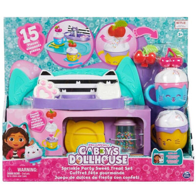 Gabby's Dollhouse Sæt - 15 Dele - Sprinkle Party Sweet Treat Set