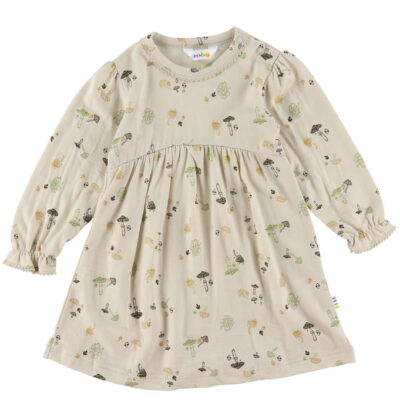 Joha Kjole - Uld - Beige m. Svampe