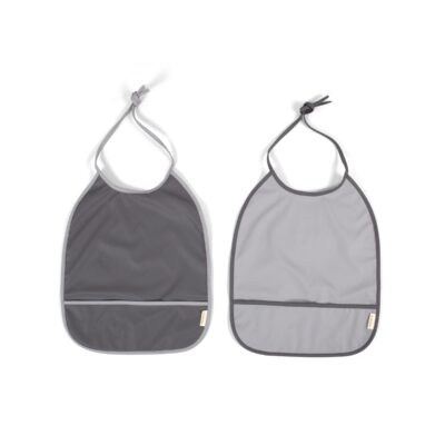 Hagesmæk m. bindebånd 2-pak - Stone grey / Cloudy