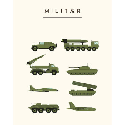 Citatplakat Plakat - Børneplakat - Militær - A3