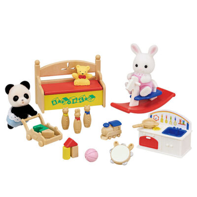 Sylvanian Families - Baby's Toy Box Snow Rabbit & Panda Babies -