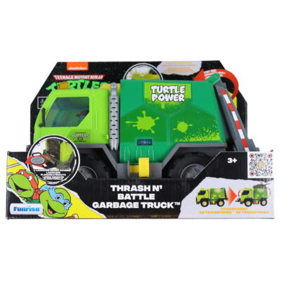 Turtles Skraldebil m. Lyd/Lys - Thrash N' Battle Garbage Truck