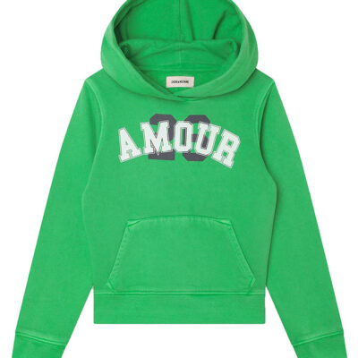 Zadig & Voltaire Hættetrøje - Lime m. Print