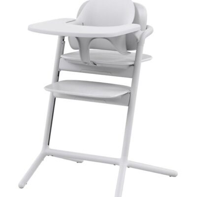 Cybex Lemo 3-in-1 Højstol inkl. Babysæt og Bakke, All White