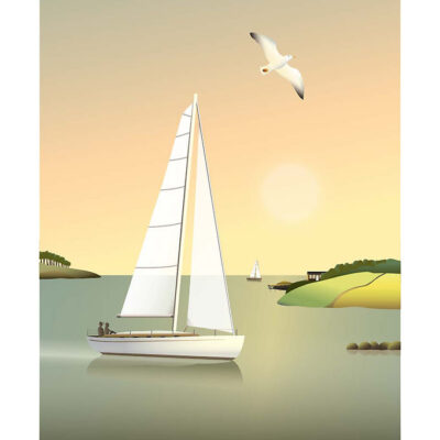 Vissevasse Plakat - 30x40 cm - Sailboat