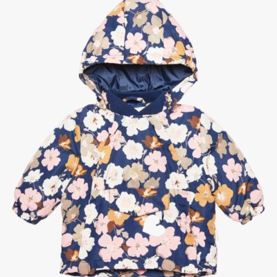 Petite Chérie Atelier Lola Jakke, Navy Big Flower, 80