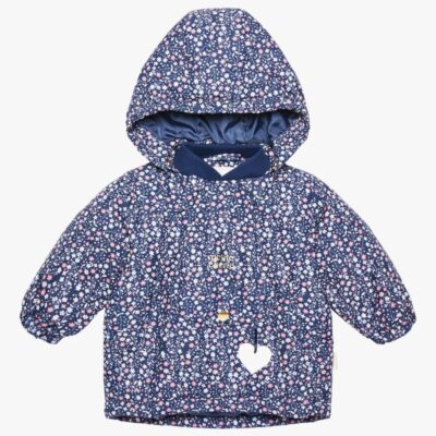 Petite Chérie Atelier Lola Jakke, Navy Small Flower, 80