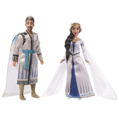 Disney Wish Dukker - 30/27 cm - Kong Magnifico/Dronning Amaya