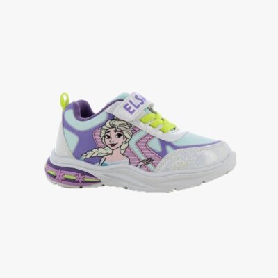 Disney Frozen Blinkende Sneakers, White/Light Blue, 31