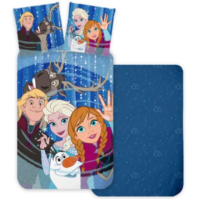Frost sengetøj - Anna, Elsa, Svend Christoffer og Olaf - 100% bomulds sengesæt Frozen