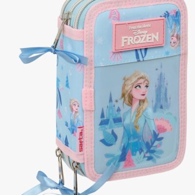 Disney Frozen Penalhus med 3 Rum Ice Magic, Lyseblå