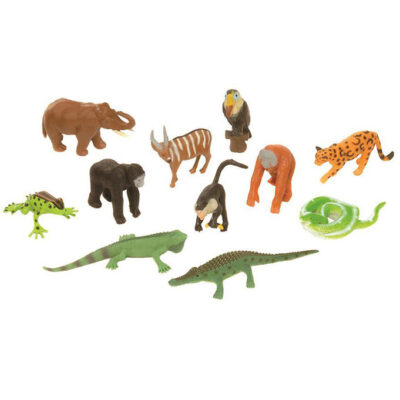 Wild Republic Figurer - Nature Tube - 12 stk. - Regnskovens Dyr
