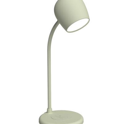 Kreafunk Lampe m. Oplader + Højtaler - Ellie - Dusty Olive