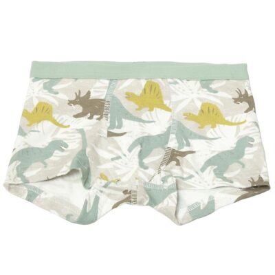 Joha Boxershorts - Off White/Støvet Grøn m. Dino