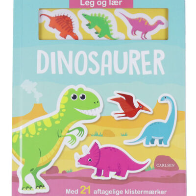 Forlaget Carlsen Klistermørkebog - Leg Og Lær - Dinosaurer - Dan