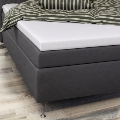 Kuvertlagen 140x200x8 cm - 100% Økologisk bomuldssatin - Hvid - GOTS certificeret lagen til topmadras