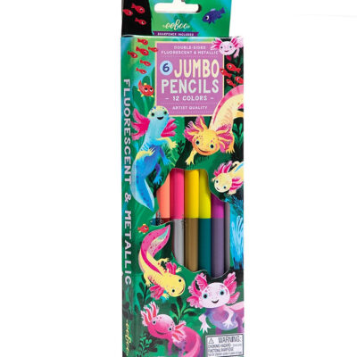 Eeboo Farveblyanter - 6 Stk. - Jumbo - Axolotl