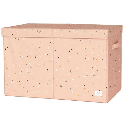 3 Sprouts Opbevaringskasse m. Låg - 63x38x39 cm - Terrazzo/Clay