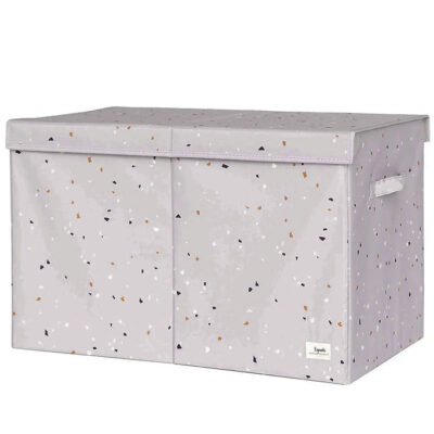 3 Sprouts Opbevaringskasse m. Låg - 63x38x39 cm - Terrazzo/Lyseg