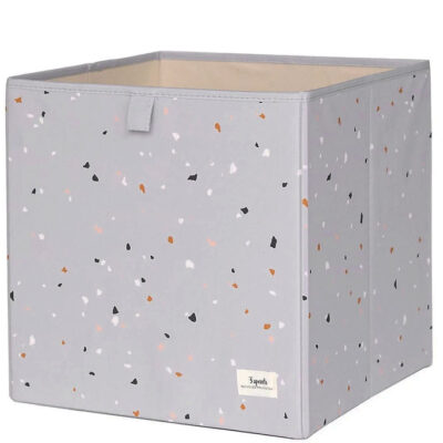 3 Sprouts Opbevaringskasse - 33x33x33 cm - Terrazzo/Lysegrå