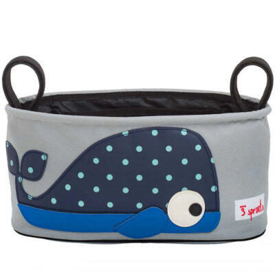 3 Sprouts Barnevognstaske - 32x15x13 cm - Hval