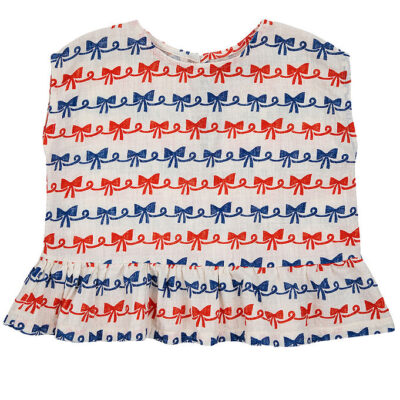 Bobo Choses Top - Ribbon Bow - Offwhite