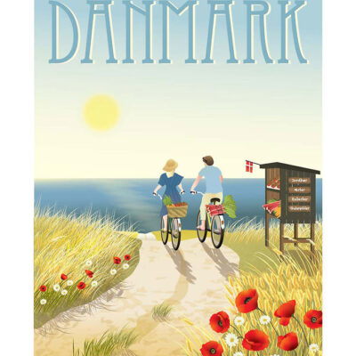 Vissevasse Plakat - 30x40 cm - Danmark - Sommerliv