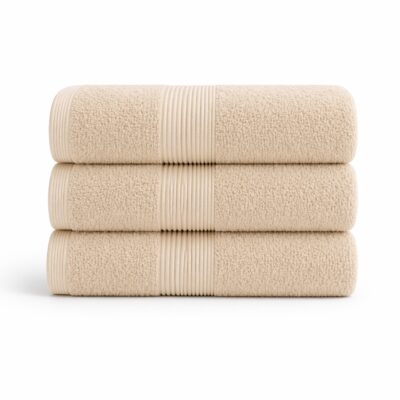 Bomulds håndklæde - 100% bomuld - 50x100 cm - Magnolia - Creme