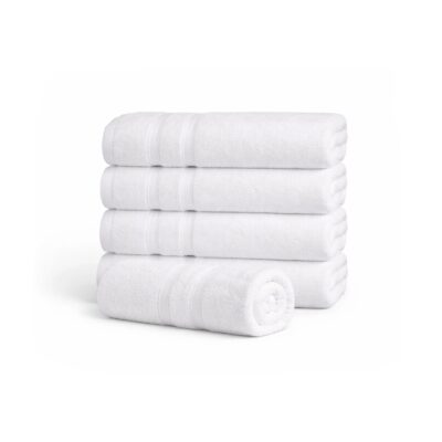 Bambus håndklæde - 50x100 cm - Hvid - Premium