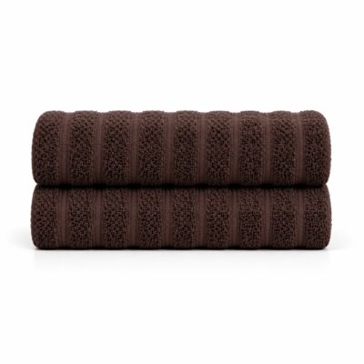 Bomulds håndklæder - 100% kæmmet bomuld - Badehåndklæder 70x140 cm - 2-pak - Brun