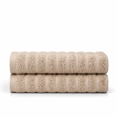 Bomulds håndklæder - 100% kæmmet bomuld - Badehåndklæder 70x140 cm - 2-pak - Sand