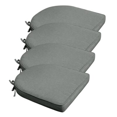 Siddehyndepakke til havestol 4 stk. - Grønne havehynder med 6 cm skum - Måler 48x49 cm - UV-resistent udendørs hynder - Nordstrand Home sædehynder