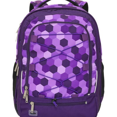 Jeva Skoletaske - Survivor - Purple Cubes