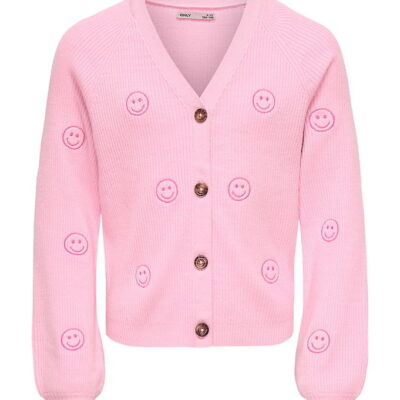 Kids Only Cardigan - Strik - Viskose - KogDana - Sweet Lilac/EMB